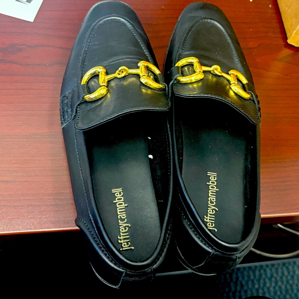 Black Jeffrey Campbell Loafers, size 7